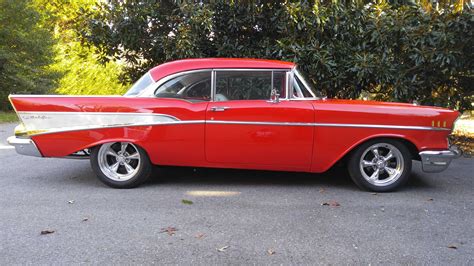 <strong>1957 Chevrolet Bel Air</strong> Sedan, 39,000 miles, totally rust free, beautiful Dusk Pearl and India Ivory two-tone paint,. . 1957 chevy bel air for sale